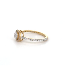 Golden Halo Classic Lab Grown Diamond Ring