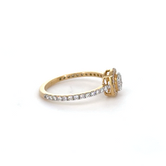 Golden Halo Classic Lab Grown Diamond Ring