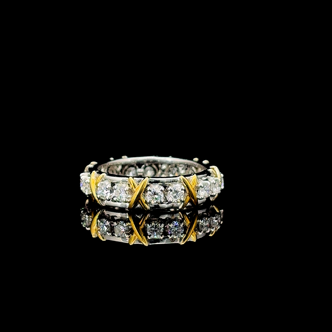 X-Link White-Gold Eternity Lab Grown Diamond Ring