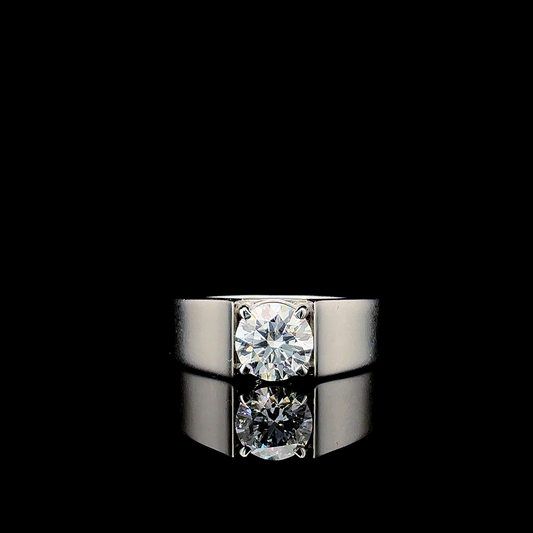 Classic Solitaire Lab Grown Diamond Matte Band