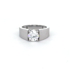 Classic Solitaire Lab Grown Diamond Matte Band