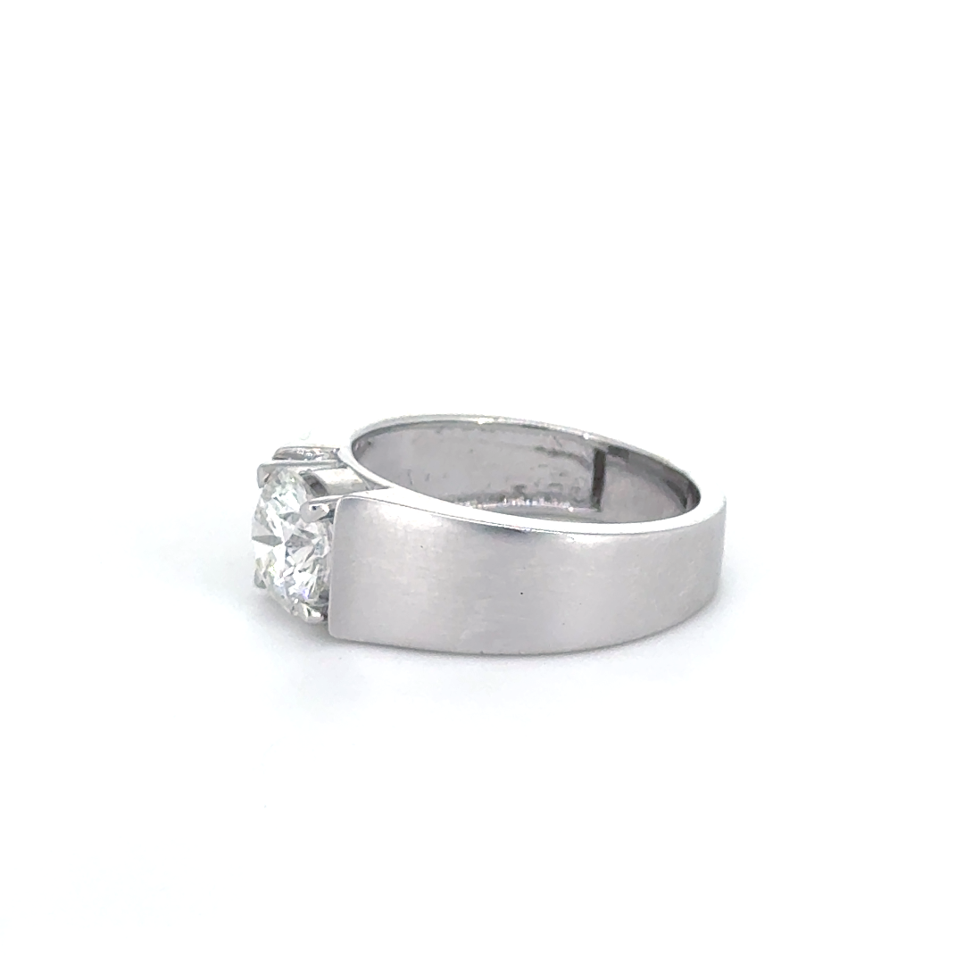 Classic Solitaire Lab Grown Diamond Matte Band
