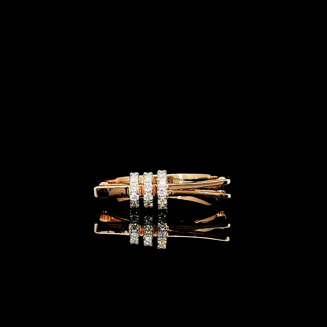 Twilight Petal Floral Lab Grown Diamond Ring