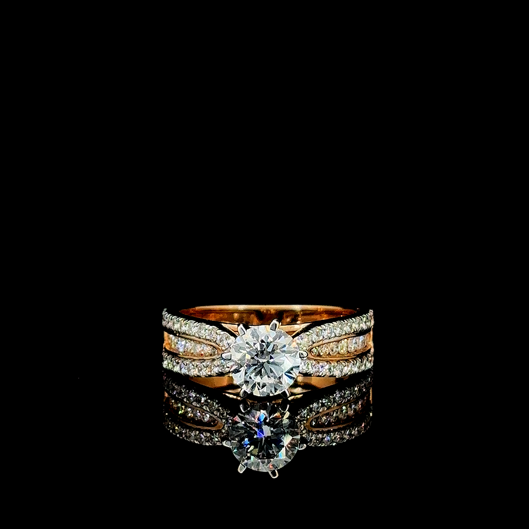 Royal Flare Solitaire Lab Grown Diamond Ring