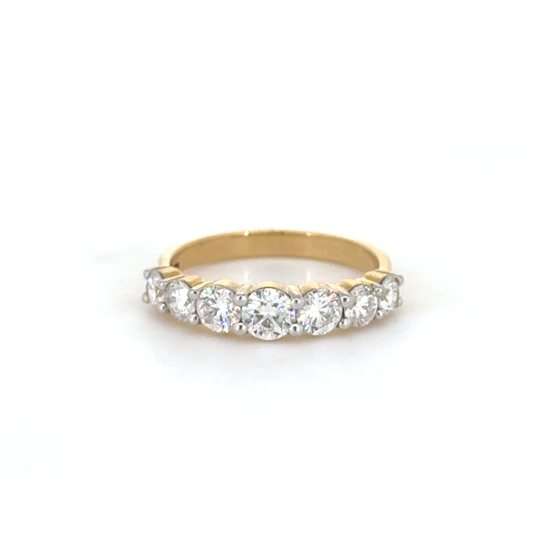Golden Symphony Five-Stone Lab Grown Diamond Band