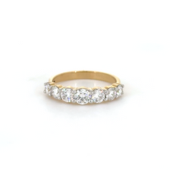 Golden Symphony Five-Stone Lab Grown Diamond Band