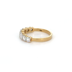 Golden Symphony Five-Stone Lab Grown Diamond Band