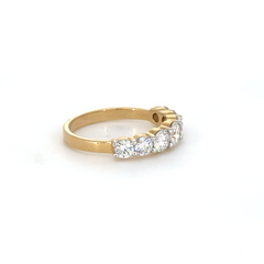 Golden Symphony Five-Stone Lab Grown Diamond Band