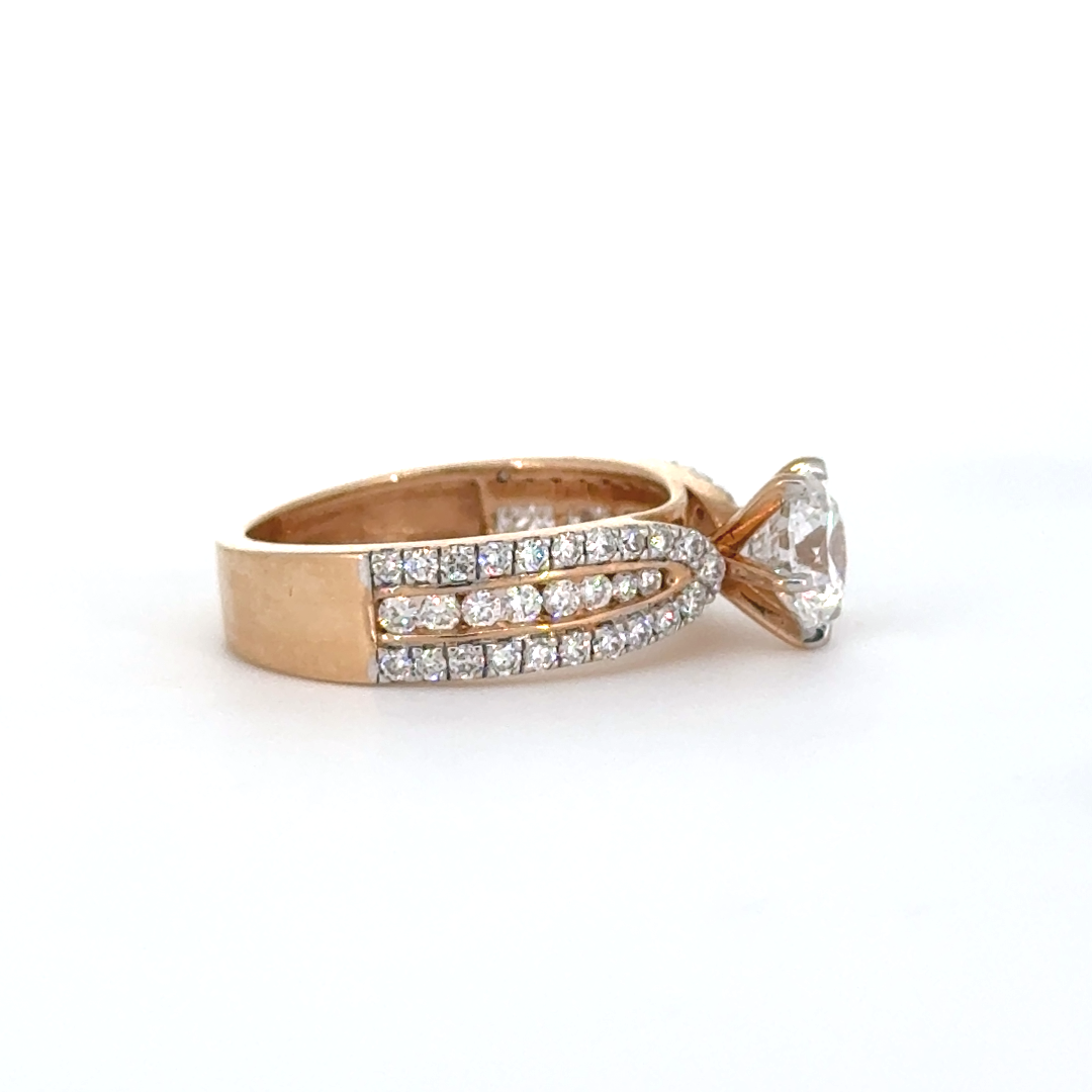 Royal Flare Solitaire Lab Grown Diamond Ring