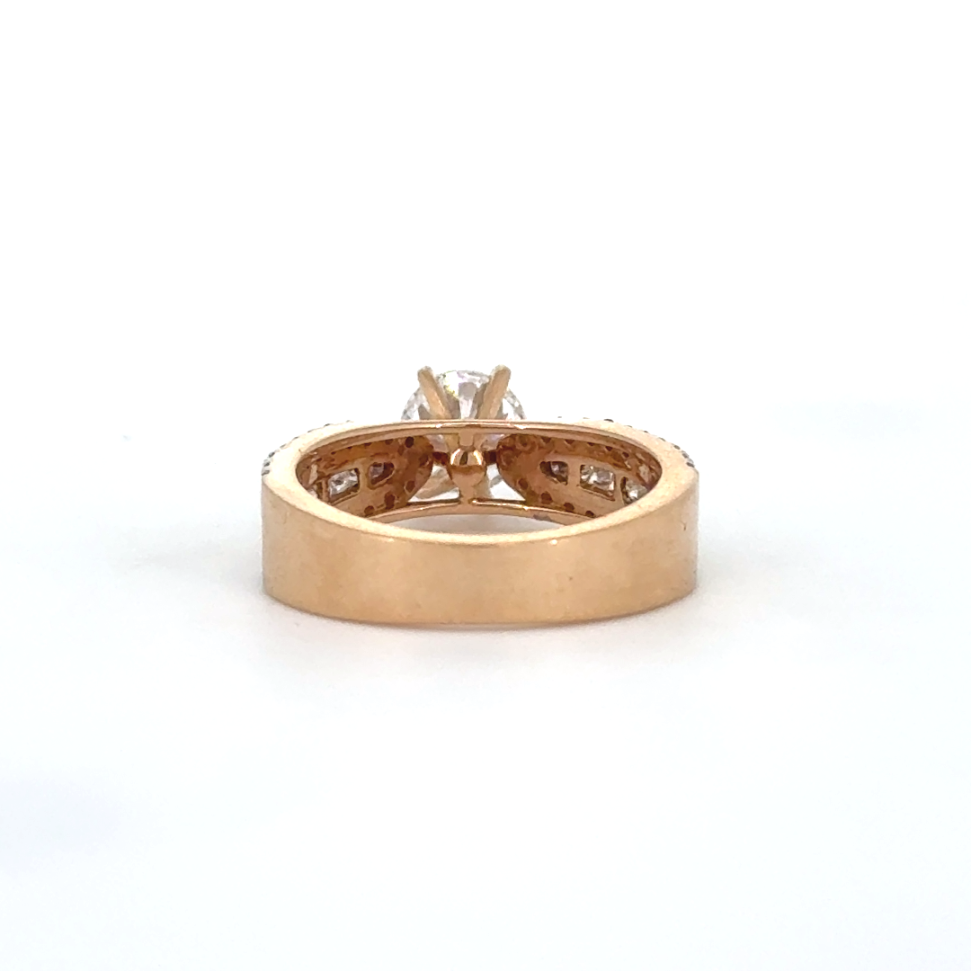 Royal Flare Solitaire Lab Grown Diamond Ring