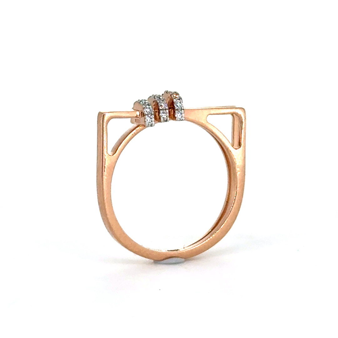Twilight Petal Floral Lab Grown Diamond Ring