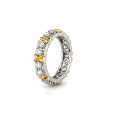 X-Link White-Gold Eternity Lab Grown Diamond Ring