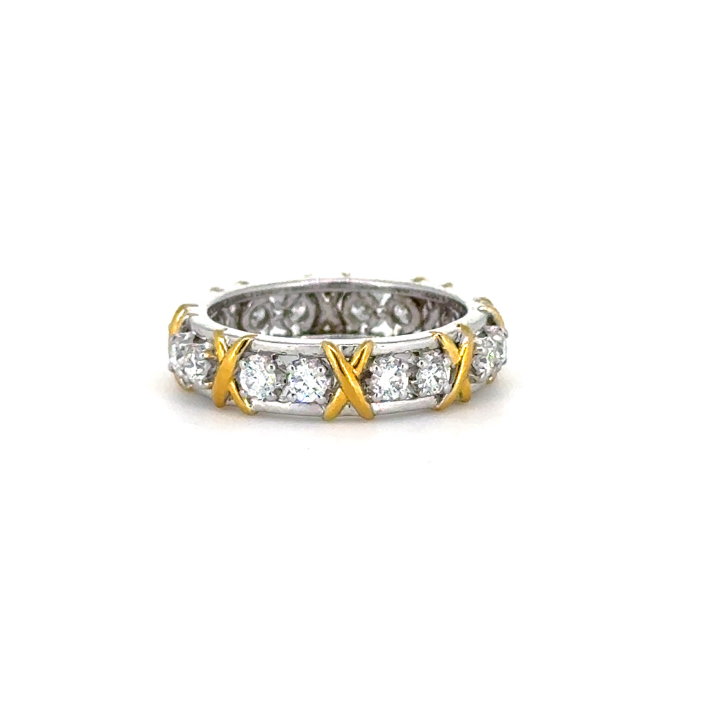 X-Link White-Gold Eternity Lab Grown Diamond Ring – Maaya Jewels