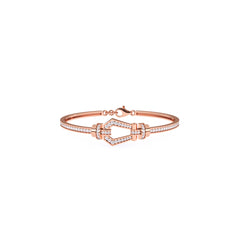 Kite shape bracelet with Diamonds in Size Small in Rose Gold
