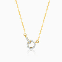 Gold Interconnected Diamond chain pendant