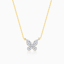 Gold Papillon Diamond chain pendant
