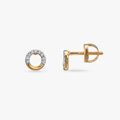 Twinkle Rounds Diamond Pendant and Earrings Set for Kids