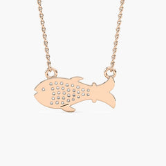Round Diamond Floating Fish Fashion Pendant
