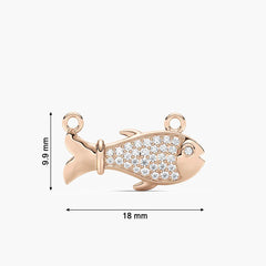 Round Diamond Floating Fish Fashion Pendant