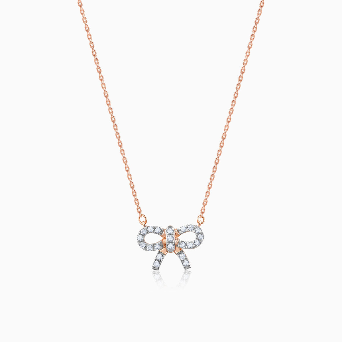Lovely Bow Diamond chain pendant