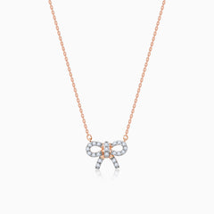 Lovely Bow Diamond chain pendant