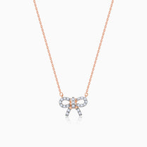 Lovely Bow Diamond chain pendant