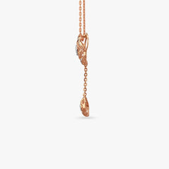 Blush Bloom Diamond Pendant and Earrings Set