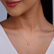 Aureole Diamond chain pendant