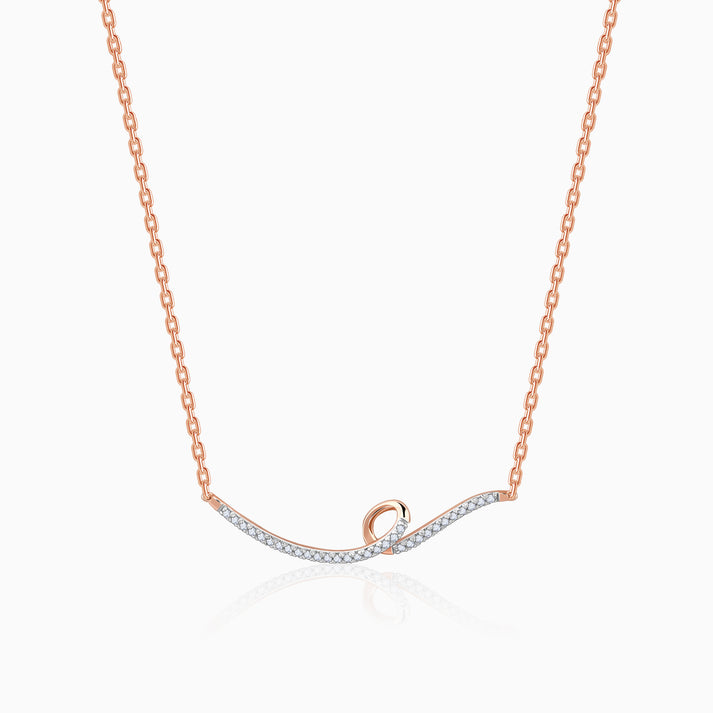 Swirl Diamond chain pendant