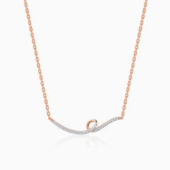 Swirl Diamond chain pendant