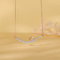 Swirl Diamond chain pendant