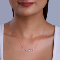 Swirl Diamond chain pendant