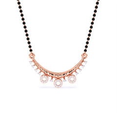 Lab Diamond Mangalsutra with Circular Pendant Accents