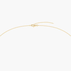 Round Diamond Deep V Inlay Chain Necklace